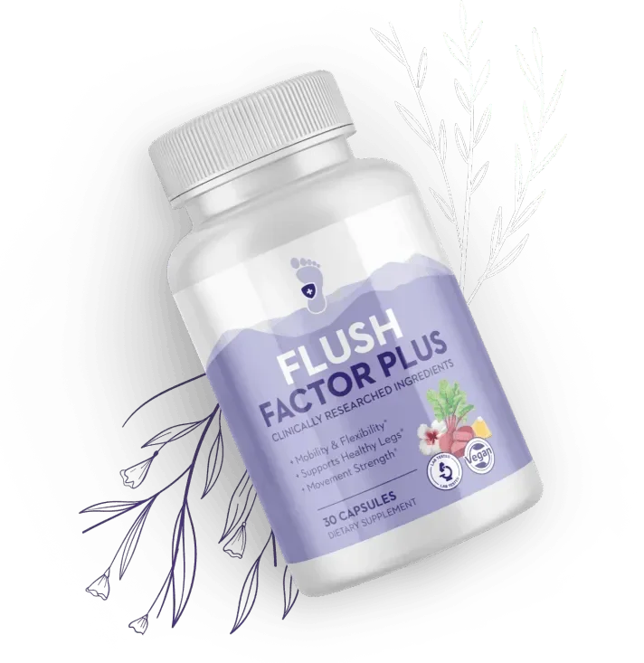 Flush Factor Plus official leg fluid support capsules bottles